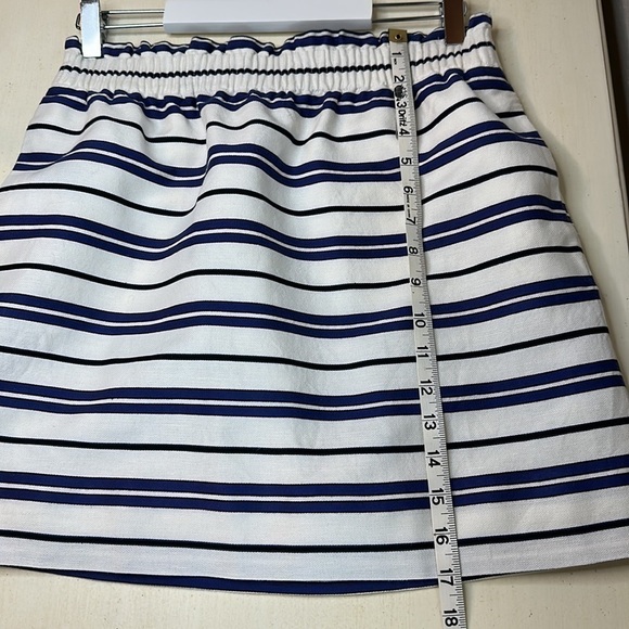 J. Crew Factory Navy and White Striped Sidewalk Skirt Size 6 - Picture 11 of 11